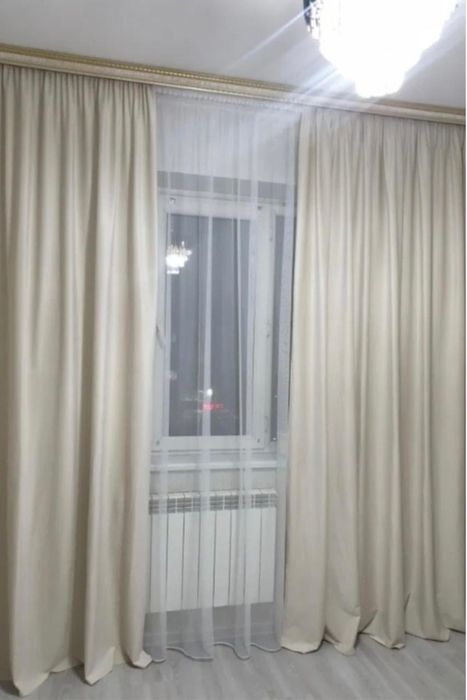 Шторы цвет бежевый