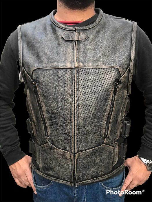 Кожен Мото ICON Елек Ретро Кафяво  Мотор Мото Чопър