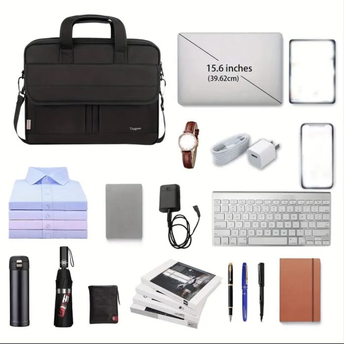 Мъжка бизнес чанта /Луксозно, месинджър офис куфарче за лаптоп 15.6”!