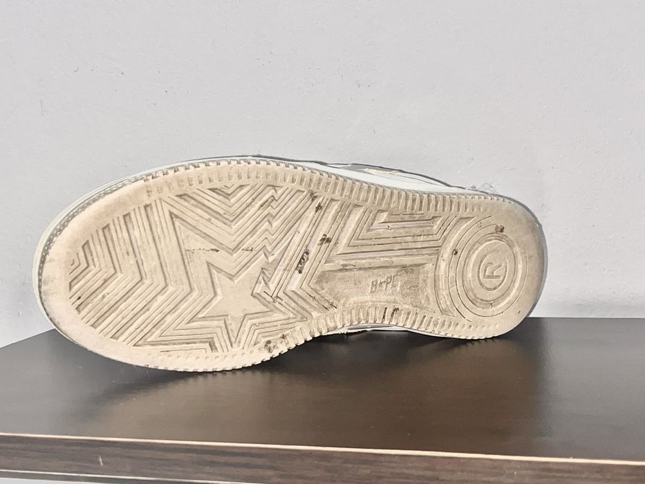 Vand Bape Sta Patent Leather White Grey (2023)