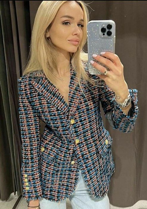 Zara блейзър 30 процента вълна, пролет/есен