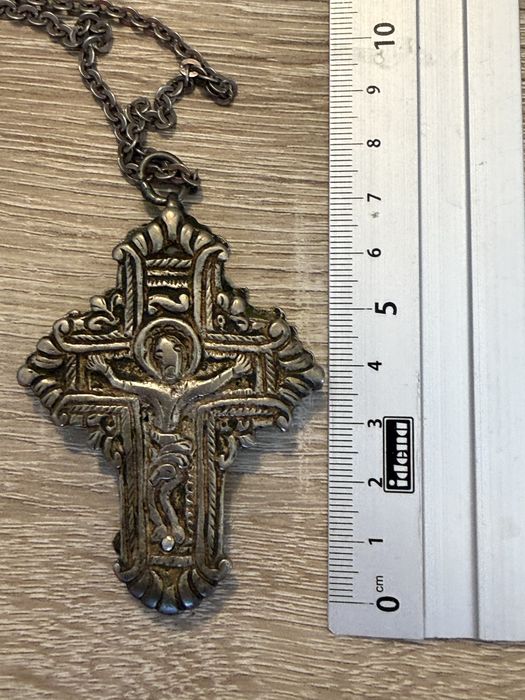 Cruce ,Rusia 1890 engolpion orodox din argint
