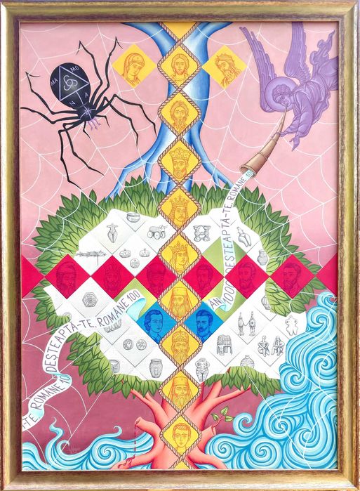 Pictură de colecție - „Românie - colţ de Rai!” (ulei pe pânzǎ, 110 x 150 cm)