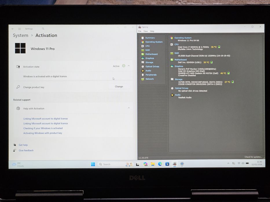 Laptop i7 Workstation Dell Precision 7510 USB-C  Thunderbolt + Cadou
