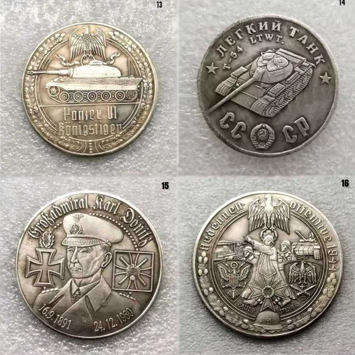Moneda comemorativa WW2 Tancuri Avioane Germany CCCP Soviet Union