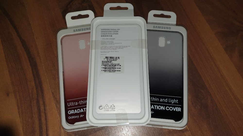 Husa originala Samsung Gradation Cover Galaxy J6+ J6 Plus +folie cadou