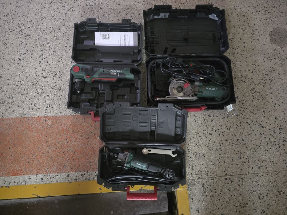 Parkside Ел. циркуляр, ъглова бормашина и прав шлайф ЗА ЧАСТИ