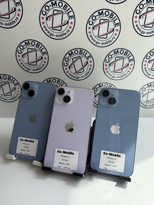 iPhone 14 - 128GB/256GB - Blue/Pink - 86/99% - Garantie