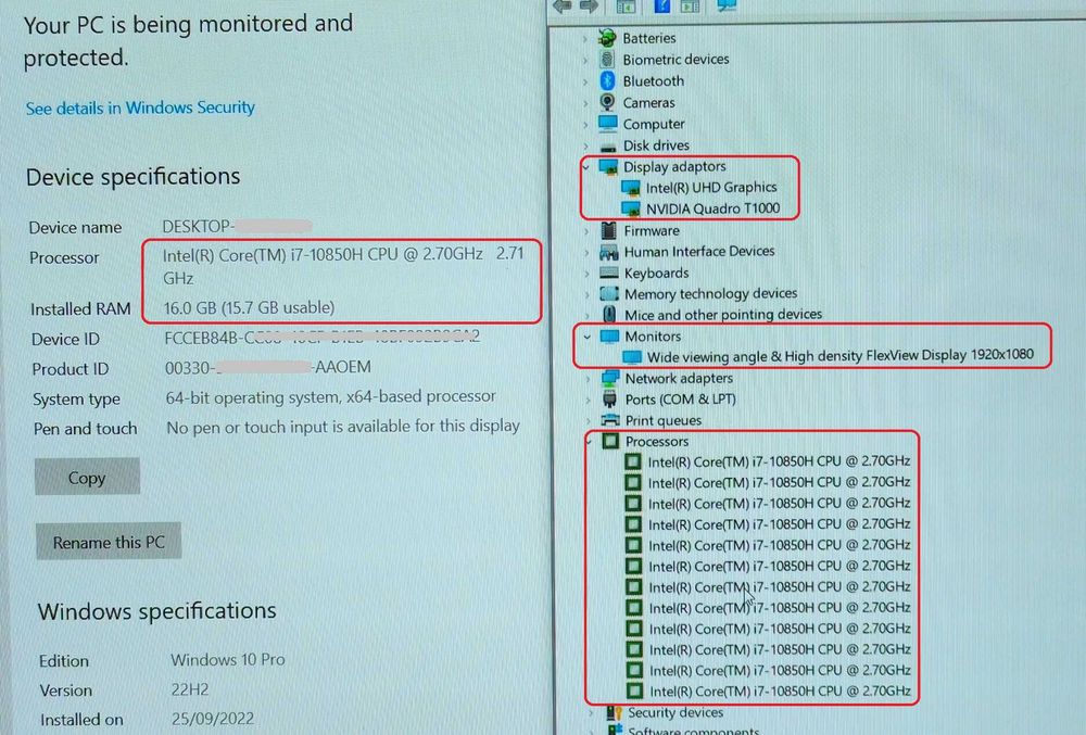 ThinkPad P15/Core i7-10850H/16GB RAM/512 SSD/Quadro T1000 4GB/15.6 IPS