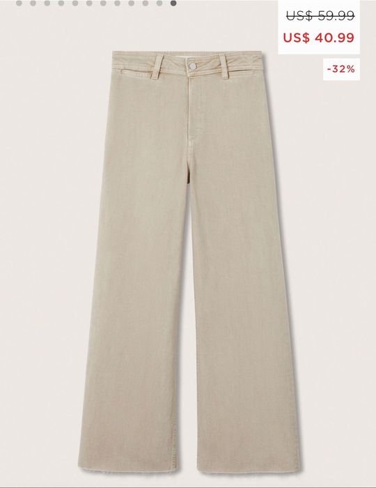 MANGO. Plus size. Джинсы-кюлоты высокой посадки