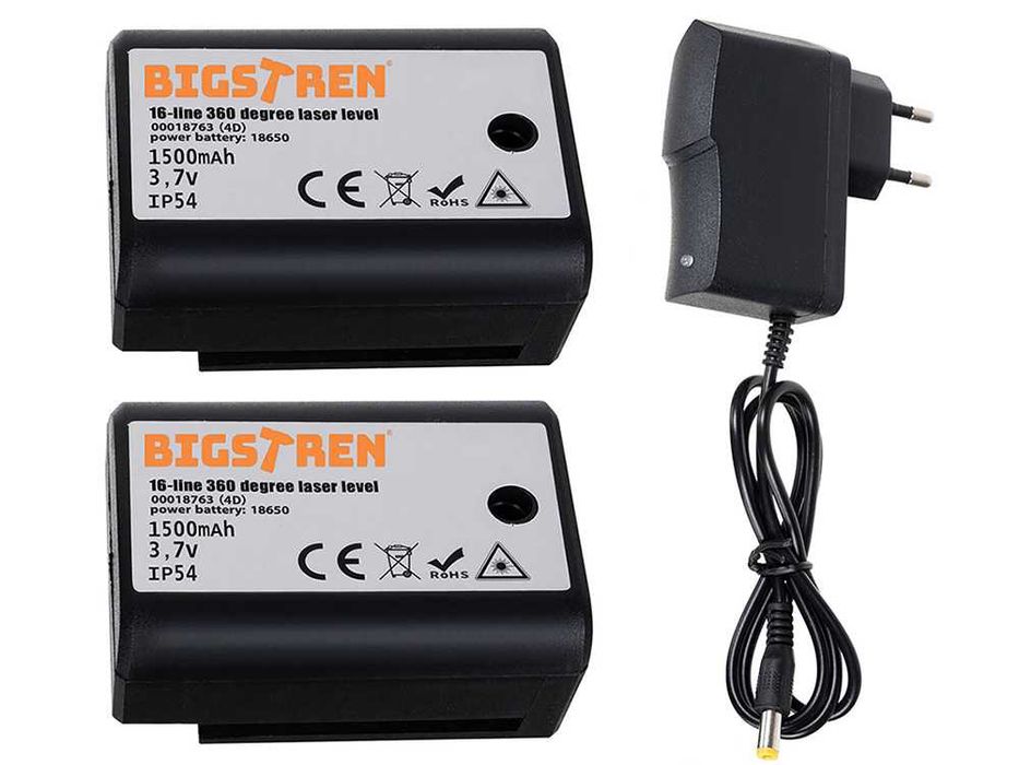 Лазерен линеен нивелир, 4 зелени лъча, 16 линии, 4D, 25 м, BIGSTREN