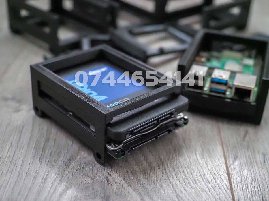 Carcasa Rack-Mount 1U pentru 4 x Raspberry Pi 4b si 4 x SSD