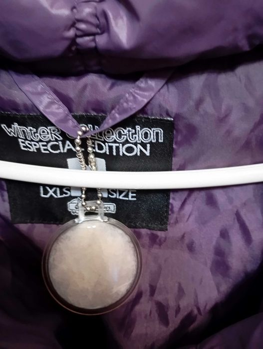 Лилаво яке с гъши пух