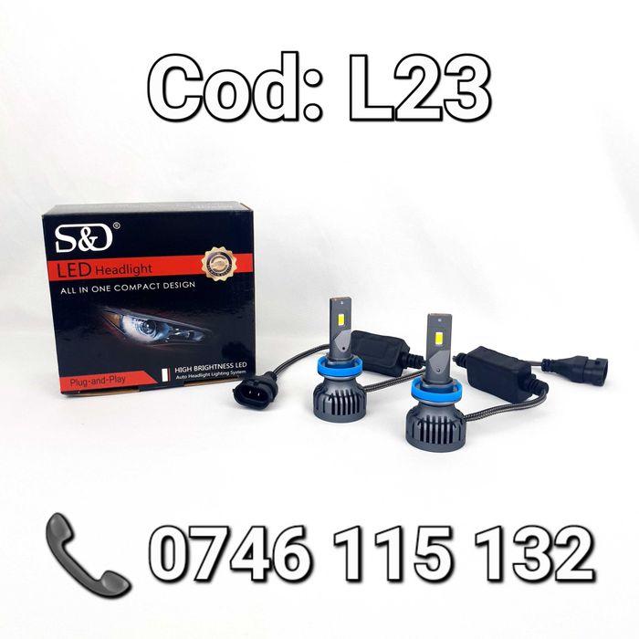 Proiectoare-Bec LED H8 H9 H11-30000Lm-6500K-55W-CANBUS-Profesional-L23