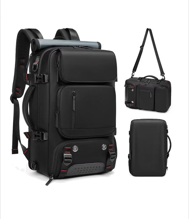 Rucsac calatorie/laptop 16” full impermeabil, 35 l, 30x16x46 cm, Negru