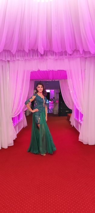 Rochie nașa, lucrată în atelier