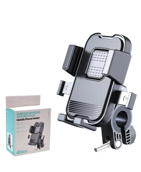 Suport Telefon Bicicleta Inchidere cu Buton Negru