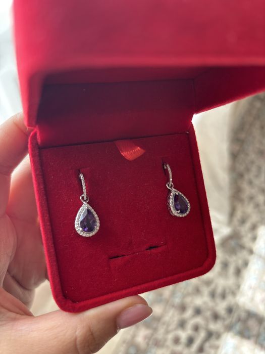 Серьги из белого золота