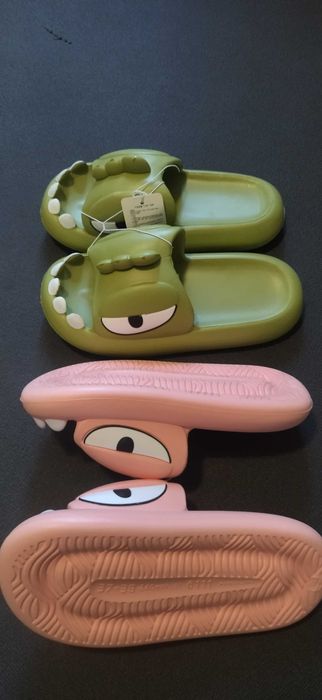 Чехли акули, sharky slides, чехли "динозаври"