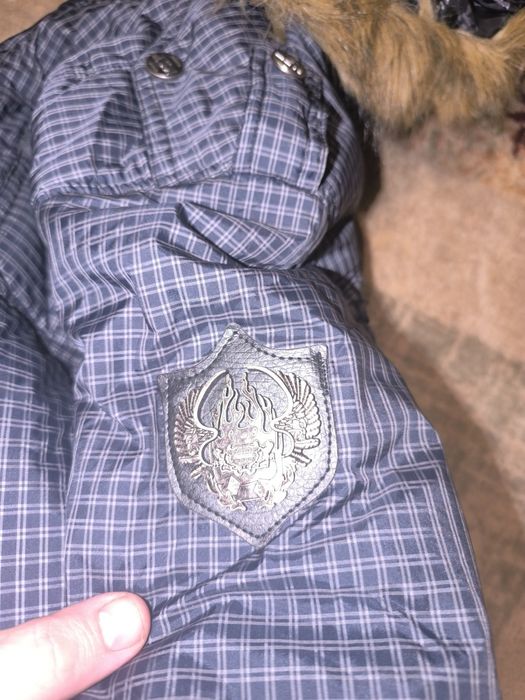 Зимно яке със пухена качулка