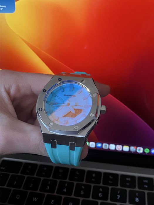 Casio Tiffany Blue G-Shock GA 2100 Mod Ap style ГА 2100 Мод Касио Г Шок Тифъни Блу Ап