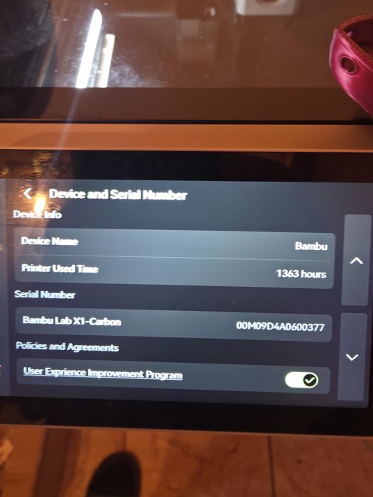 Vand bambu lab X1 Carbon