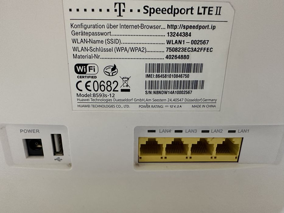 Wifi router 3G,4G LTE Huawei B593s-12