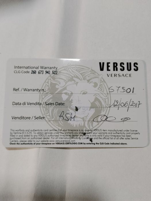 Ceas Versus Versace  2017