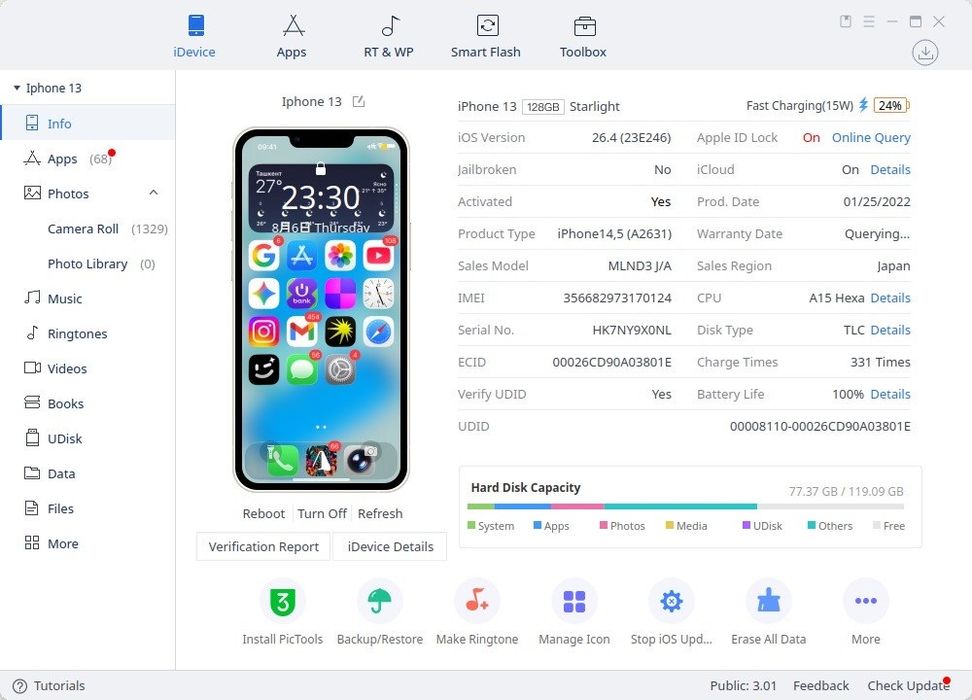 Iphone 13. Starlight