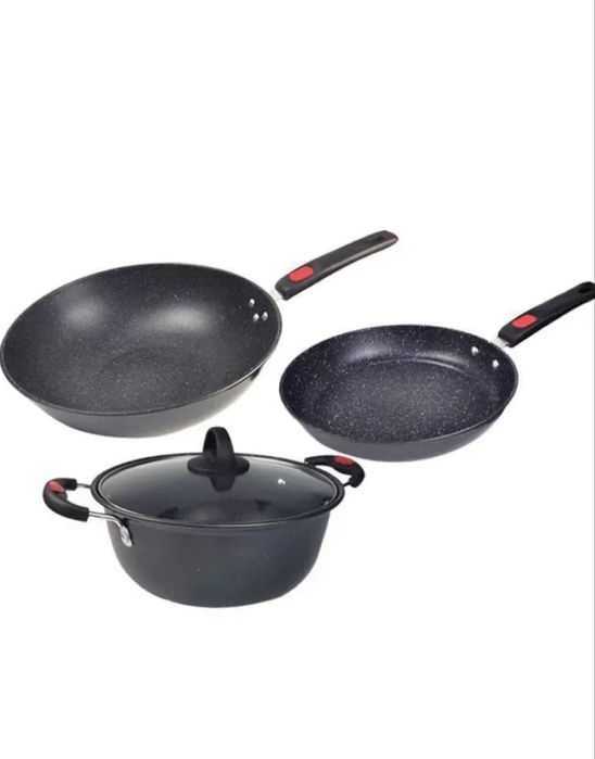 Набор кухонной посуды 3в1 предмета , антипригарные казаны