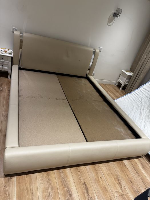 Vand cadru pat bej 160x200