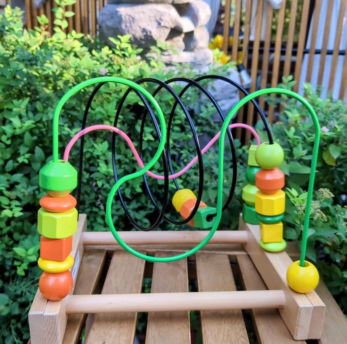 Jucarie Mula Ikea - circuit cu bile din lemn