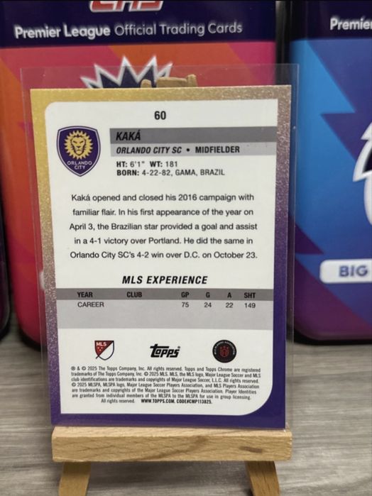 Topps Chrome MLS- Kaka /150