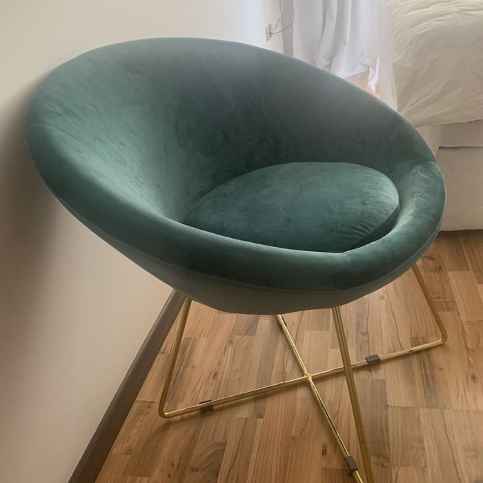 Фотьоил плюш цвят петрол