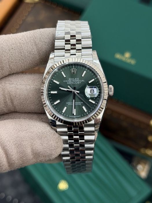 Rolex Date-Just 36mm Green Mint Dial ETA 3235