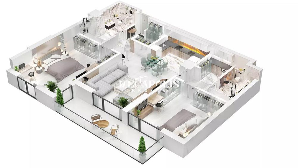 Apartament cu 3 camere | Noua | 100 mp Utili