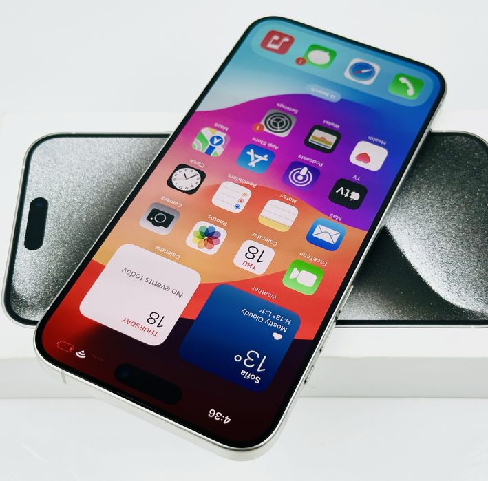 Apple iPhone 15 Pro Max 256GB White Titanium 100% Батерия! Гаранция!