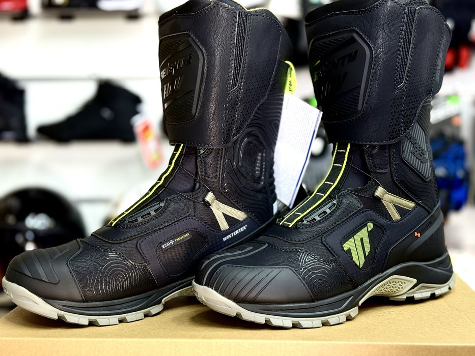 Cizme Moto Adventure Seventy Degrees Stelvio Verde Fluo