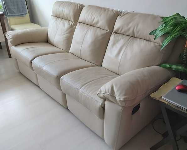 Кожен диван с релакс функция като нов