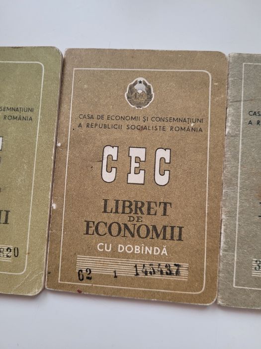 Carnete vechi de CEC obiecte de colecție