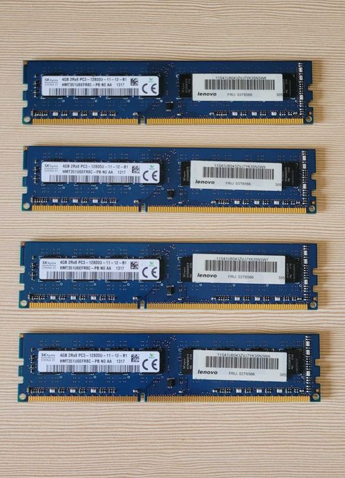 RAM памет SK hynix DDR3 4GB 1600MHz PC3-12800U DIMM (4 броя налични)