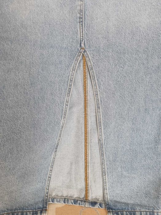 дълга дънкова пола COACH Long Denim Skirt