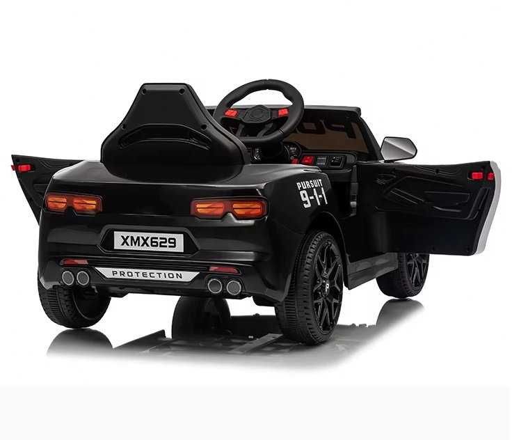 Masinuta electrica pentru copii Nichiduta Police Agency 24V,telecomanda 2.4G,scaun din piele,2 motoare,faruri led si lumini girofar politie, muzica,