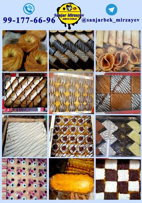 Harhil turdagi qandolat mahsulotlari oʻrgatamiz