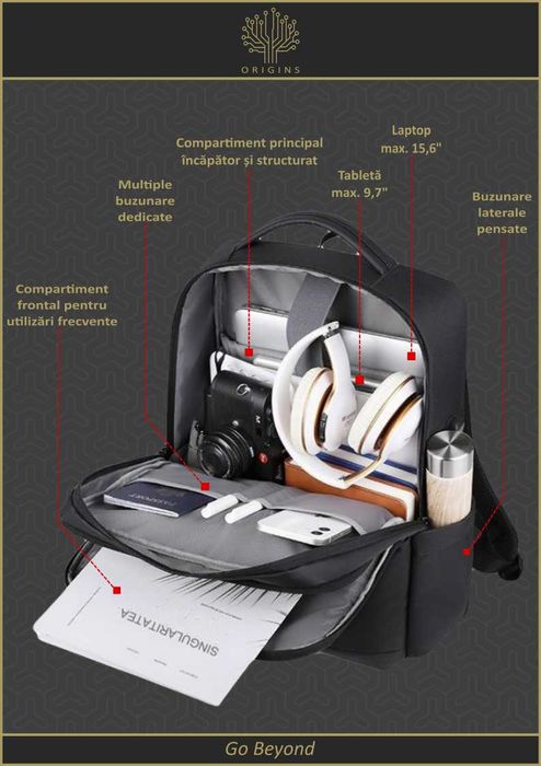 Rucsac laptop 15.6”, ORIGINS BUSINESS DAILY