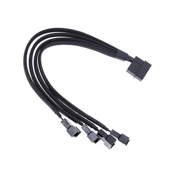 Cablu adaptor Spliter de la Molex 4 pini la 4 Ventilatoare