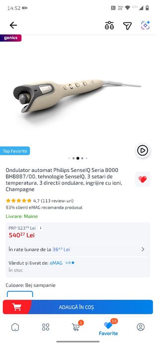 Ondulator par ceramica Philips sense IQ