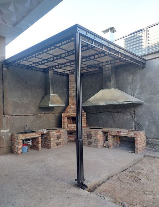 Ришотка навес перила ограждения казерок авто навес краска ишларини кил