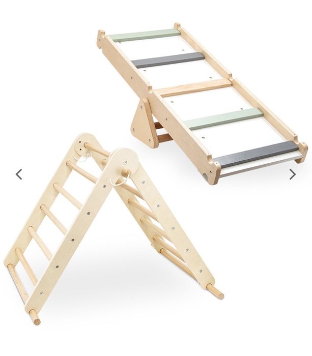 Vând set de catarat pentru copii din lemn, marca Mamabrum, 3+ ani NOU!