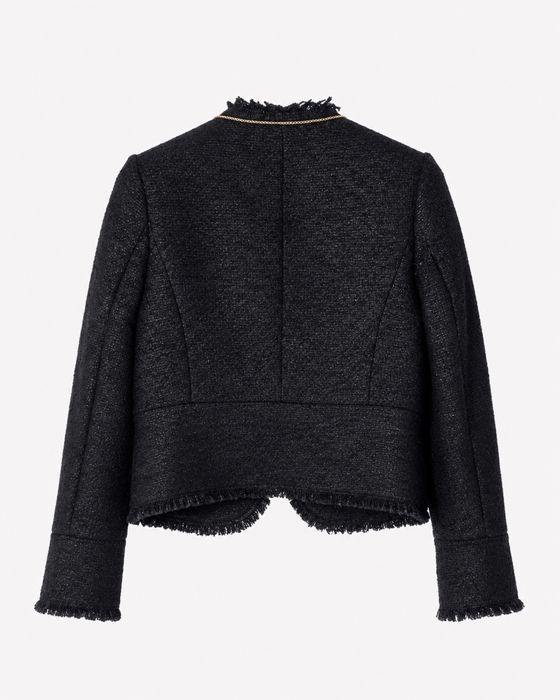PINKO Made in Italy черно букле сако с игли и синджири – IT 38